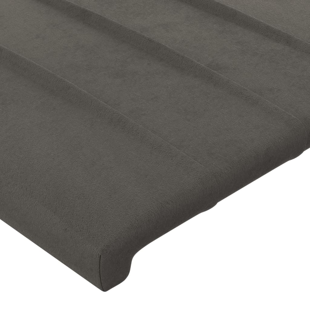 Testiera ad Orecchio-Testata con Orecchie GrigioScuro 203x23x118/128cm in Velluto 557410