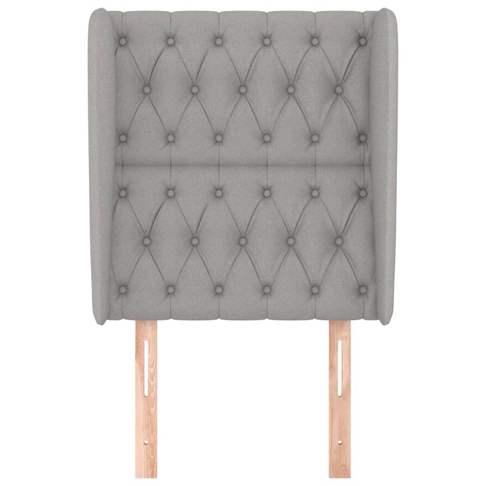 Testiera ad Orecchio Grigio Chiaro 83x23x118/128 cm in Tessuto 3118266