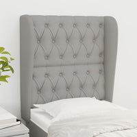 Testiera ad Orecchio Grigio Chiaro 83x23x118/128 cm in Tessuto 3118266