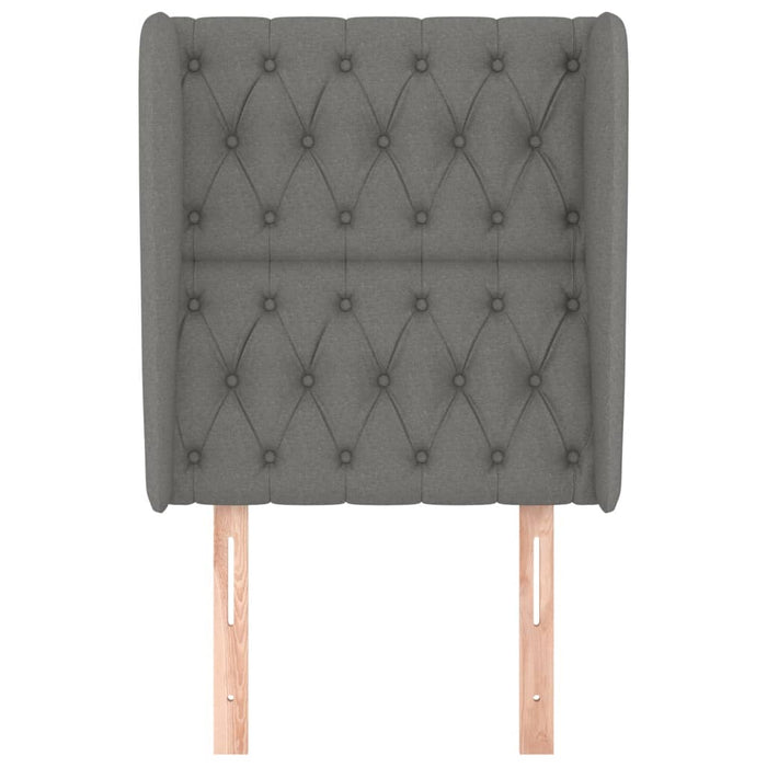 Testiera ad Orecchio Grigio Scuro 83x23x118/128 cm in Tessuto 3118267