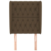 Testiera ad Orecchio Marrone Scuro 83x23x118/128 cm in Tessuto