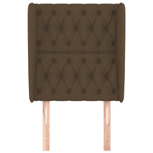 Testiera ad Orecchio Marrone Scuro 83x23x118/128 cm in Tessuto