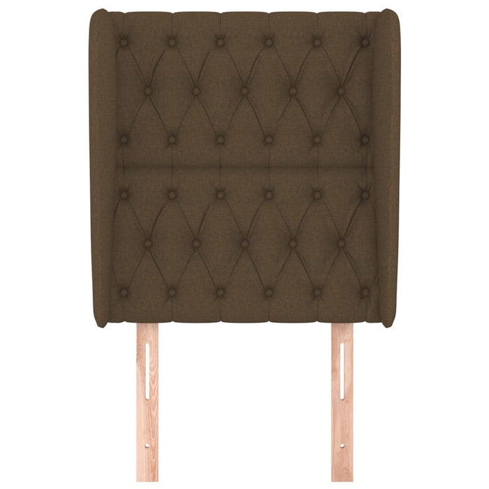 Testiera ad Orecchio Marrone Scuro 83x23x118/128 cm in Tessuto