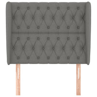 Testiera ad Orecchio Grigio Scuro 93x23x118/128 cm in Tessuto 3118275