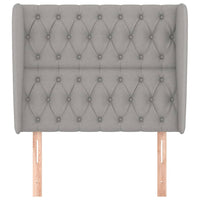 Testiera ad Orecchio Grigio Chiaro 103x23x118/128 cm in Tessuto 3118282