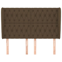 Testiera ad Orecchio Marrone Scuro 163x23x118/128 cm in Tessuto 3118301