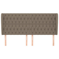 Testiera ad Orecchio Tortora 183x23x118/128 cm in Tessuto 3118310