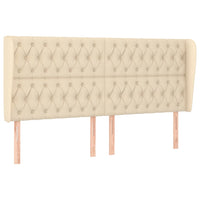 Testiera ad Orecchio-Testata con Orecchie Crema 203x23x118/128 cm in Tessuto 190821