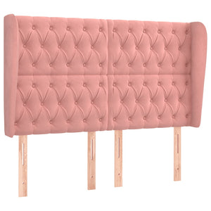 Testiera ad Orecchio Rosa 147x23x118/128 cm in Velluto 3118345