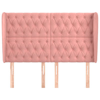 Testiera ad Orecchio Rosa 163x23x118/128 cm in Velluto 3118351