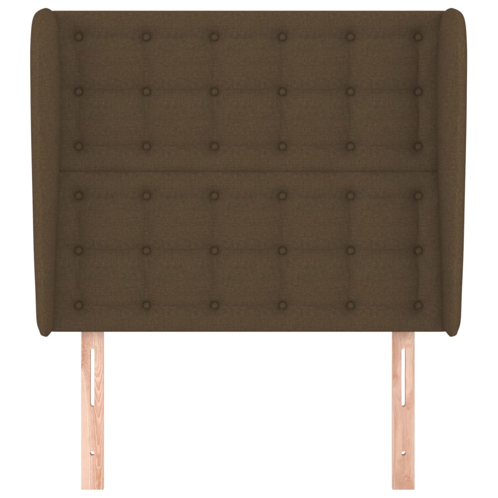 Testiera ad Orecchio Marrone Scuro 83x23x118/128 cm in Tessuto 3118367