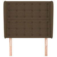 Testiera ad Orecchio Marrone Scuro 83x23x118/128 cm in Tessuto 3118367