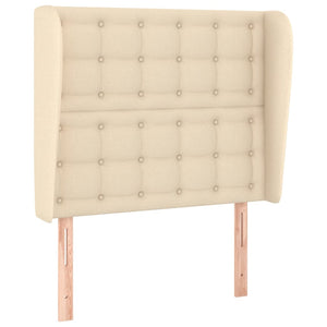 Testiera ad Orecchio Crema 83x23x118/128 cm in Tessuto 3118369