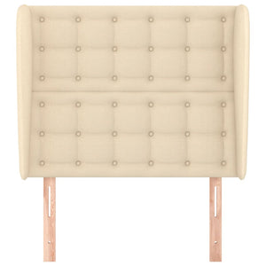 Testiera ad Orecchio Crema 83x23x118/128 cm in Tessuto 3118369