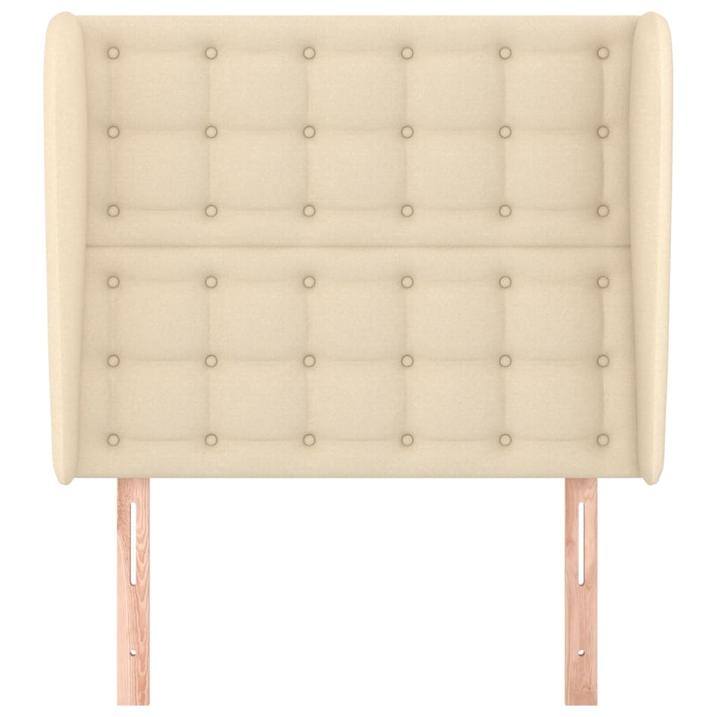 Testiera ad Orecchio Crema 103x23x118/128 cm in Tessuto 3118385