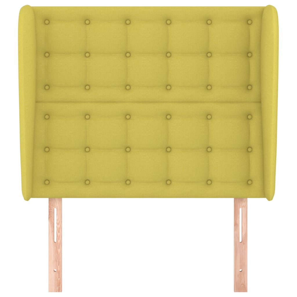 Testiera ad Orecchio Verde 103x23x118/128 cm in Tessuto