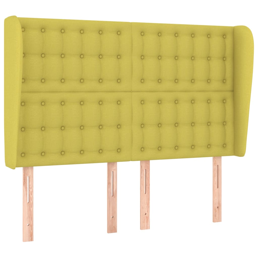 Testiera ad Orecchio Verde 147 x 23 x 118/128 cm in Tessuto