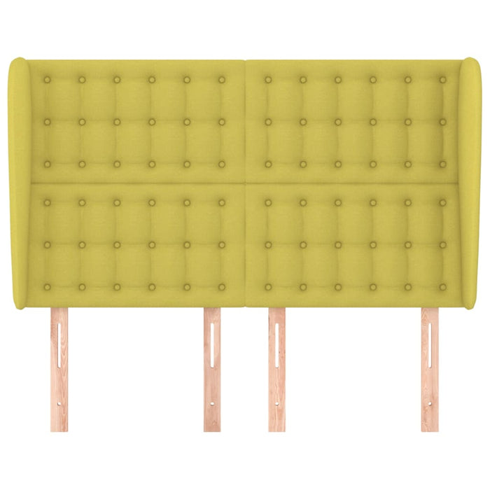 Testiera ad Orecchio Verde 147 x 23 x 118/128 cm in Tessuto