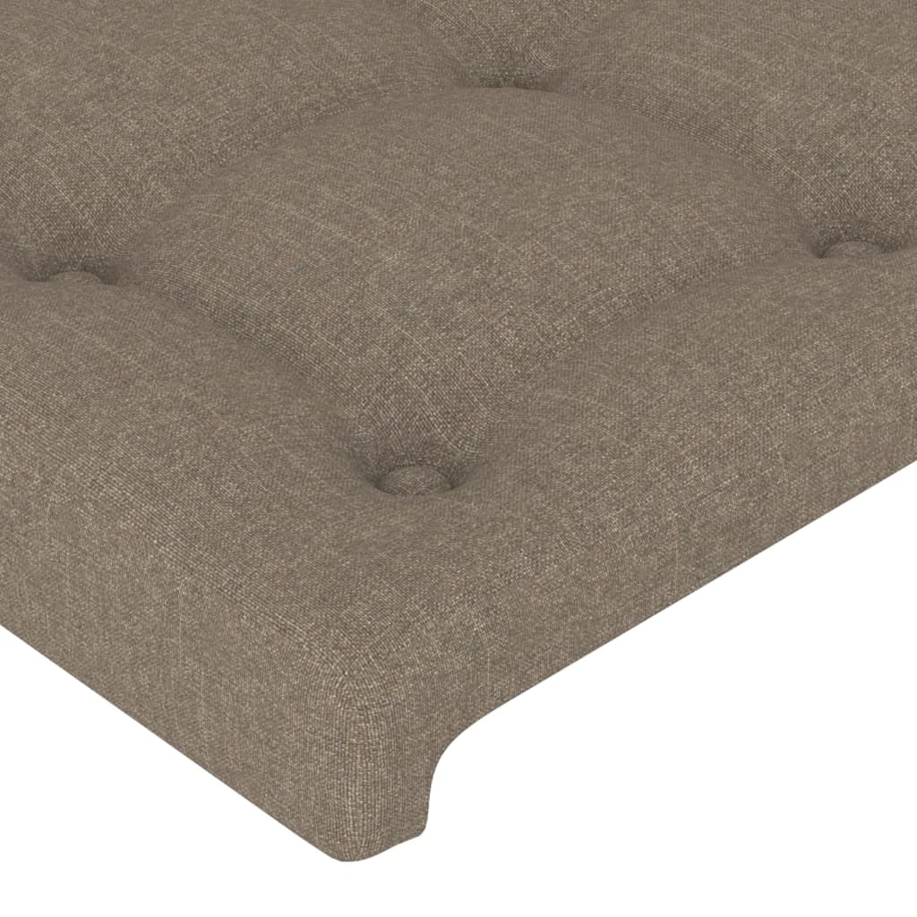 Testiera ad Orecchio-Testata con Orecchie Tortora 163x23x118/128 cm in Tessuto 455590