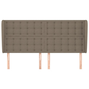 Testiera ad Orecchio-Testata con Orecchie Tortora 183x23x118/128 cm in Tessuto 662747