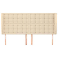 Testiera ad Orecchio Crema 203x23x118/128 cm in Tessuto cod mxl 39736