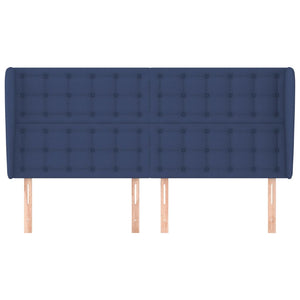 Testiera ad Orecchio Blu 203x23x118/128 cm in Tessuto 3118418