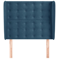 Testiera ad Orecchio Blu Scuro 83x23x118/128 cm in Velluto 3118424