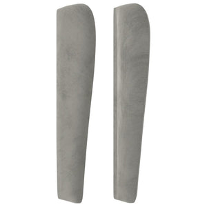 Testiera ad Orecchio Grigio Chiaro 93x23x118/128 cm in Velluto 3118426