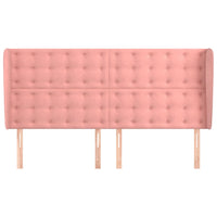 Testiera ad Orecchio Rosa 163x23x118/128 cm in Velluto 3118449