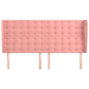 Testiera ad Orecchio Rosa 163x23x118/128 cm in Velluto 3118449