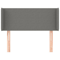 Testiera ad Orecchio-Testata con Orecchie Grigio Scuro 83x16x78/88 cm in Tessuto 864717