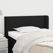 Testiera ad Orecchio-Testata con Orecchie Nera 83x16x78/88 cm in Tessuto 758683