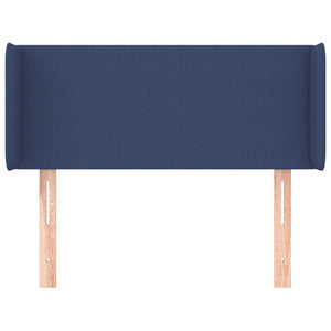 Testiera ad Orecchio-Testata con Orecchie Blu 83x16x78/88cm in Tessuto 335329