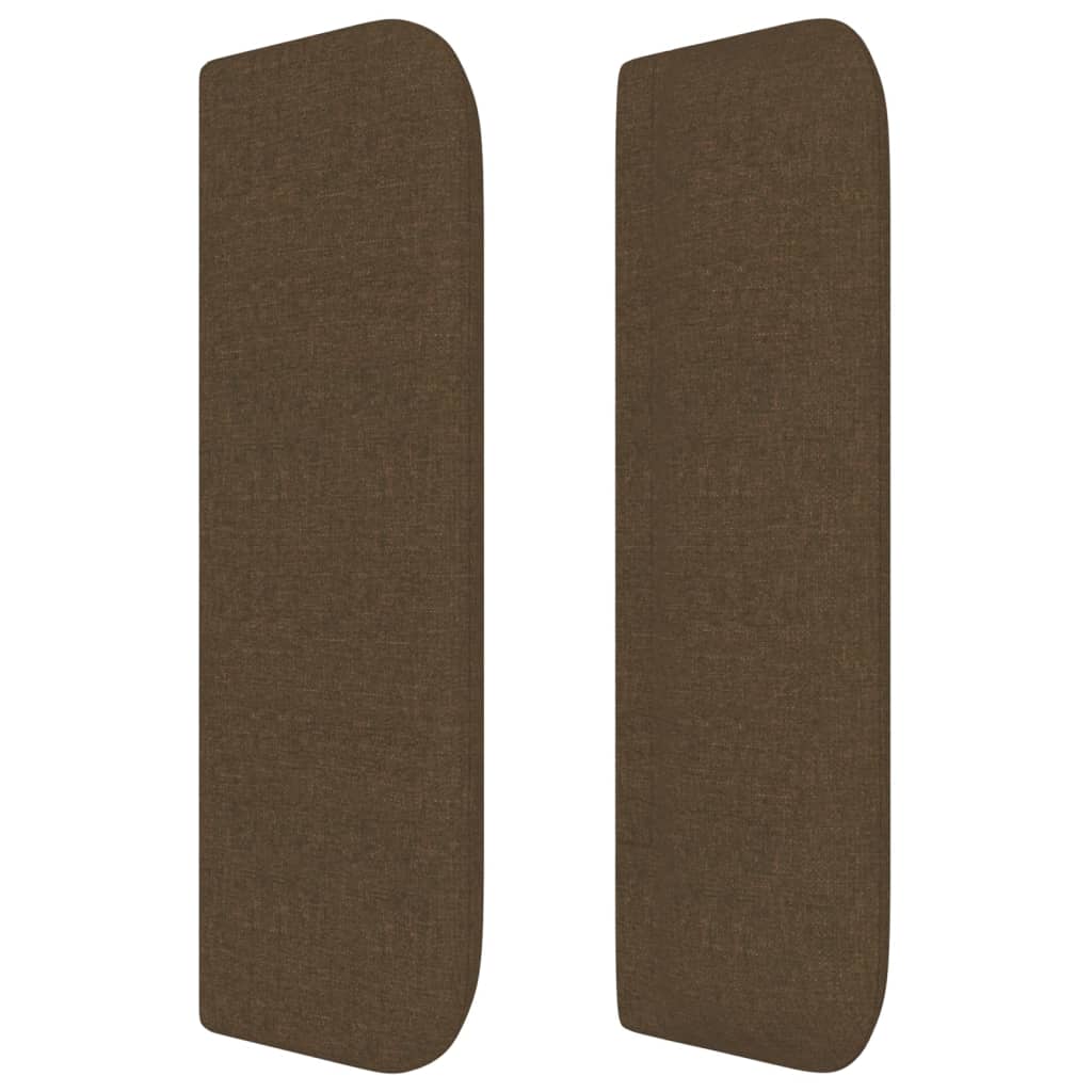 Testiera ad Orecchio Marrone Scuro 93x16x78/88 cm in Tessuto 3118473