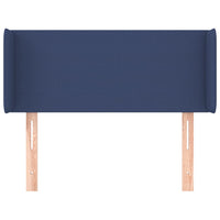 Testiera ad Orecchio-Testata con Orecchie Blu 93x16x78/88cm in Tessuto 464392