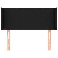 Testiera ad Orecchio-Testata con Orecchie Nera 103x16x78/88 cm in Tessuto 297561