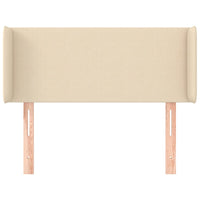 Testiera ad Orecchio-Testata con Orecchie Crema 103x16x78/88 cm in Tessuto 716886