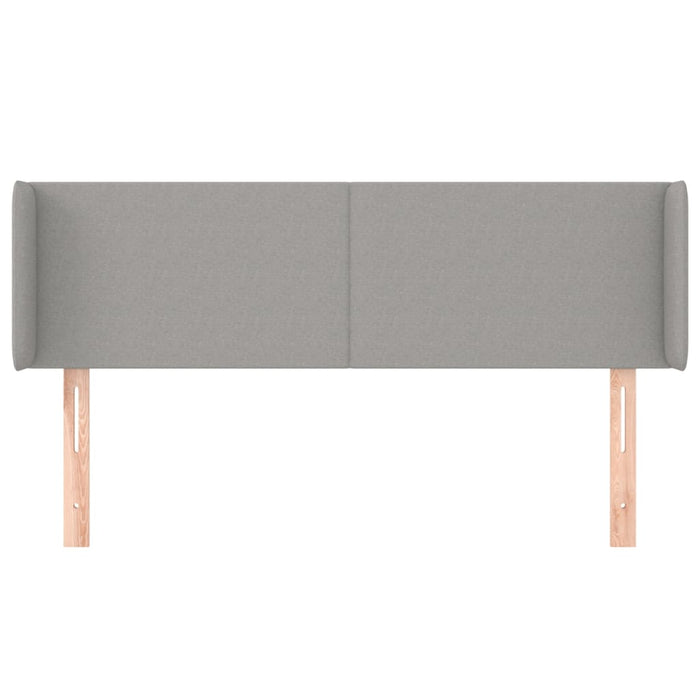 Testiera ad Orecchio-Testata con Orecchie Grigio Chiaro 147x16x78/88 cm in Tessuto 740254