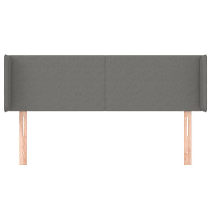 Testiera ad Orecchio Grigio Scuro 147x16x78/88 cm in Tessuto 3118487