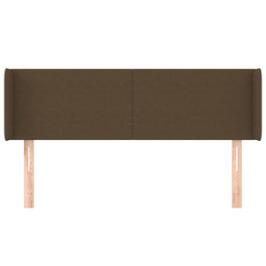 Testiera ad Orecchio Marrone Scuro 147x16x78/88 cm in Tessuto 3118489