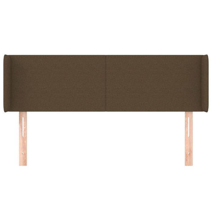 Testiera ad Orecchio Marrone Scuro 147x16x78/88 cm in Tessuto 3118489