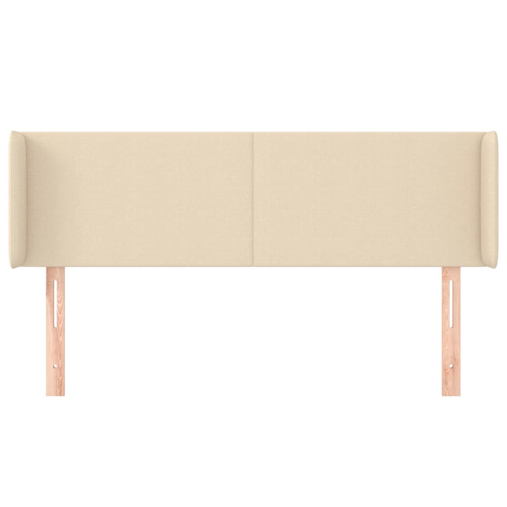 Testiera ad Orecchio-Testata con Orecchie Crema 147x16x78/88 cm in Tessuto 442353