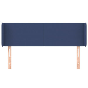 Testiera ad Orecchio-Testata con Orecchie Blu 147x16x78/88cm in Tessuto 515192