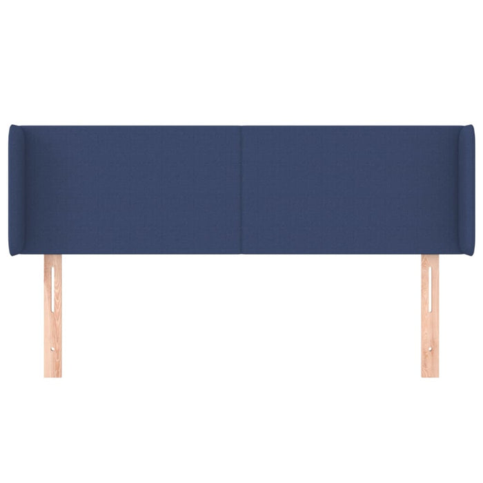 Testiera ad Orecchio-Testata con Orecchie Blu 147x16x78/88cm in Tessuto 515192