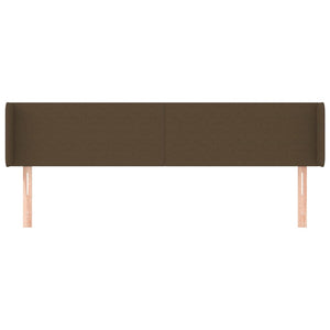 Testiera ad Orecchio Marrone Scuro 183x16x78/88 cm in Tessuto 3118505