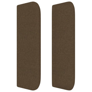 Testiera ad Orecchio Marrone Scuro 183x16x78/88 cm in Tessuto 3118505