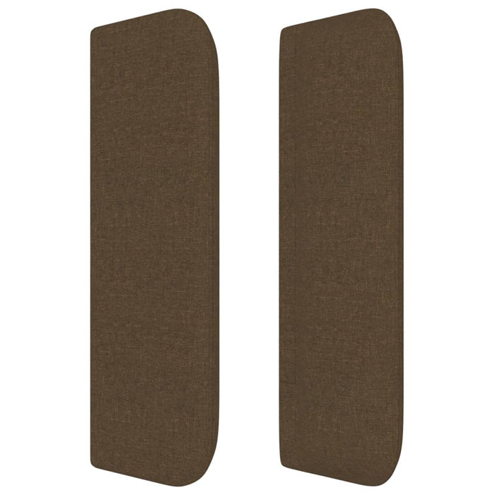 Testiera ad Orecchio Marrone Scuro 183x16x78/88 cm in Tessuto 3118505