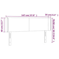 Testiera ad Orecchio-Testata con Orecchie Verde Scuro 147x16x78/88 cm in Velluto 194066