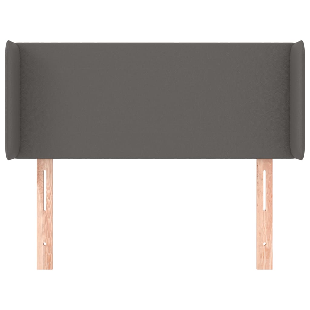 Testiera ad Orecchio-Testata con Orecchie Grigio 83x16x78/88 cm in Similpelle 146372