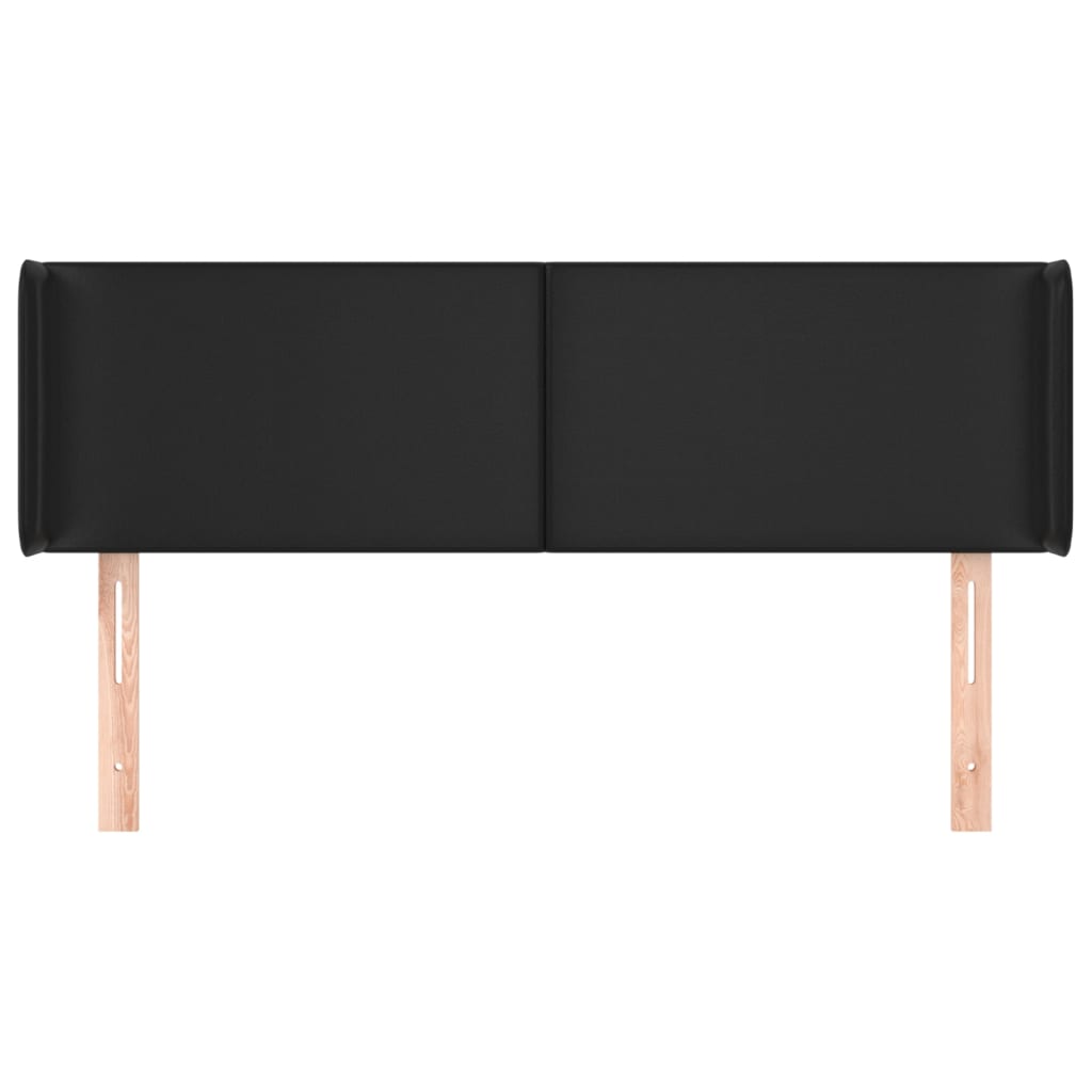 Testiera ad Orecchio Nera 147x16x78/88 cm in Similpelle 3118578